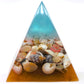 Tiny Ocean Themed Orgonite Pyramid Made w/ Eco-Friendly Epoxy Resin