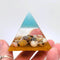 Tiny Ocean Themed Orgonite Pyramid Made w/ Eco-Friendly Epoxy Resin